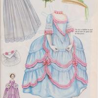 Adelette gown, apron, bouquet and sun hat