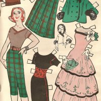 VINTAGE PAPER DOLLS -  DIY easy project! home decor in minutes! paperdoll for framing quick cheap and unique!